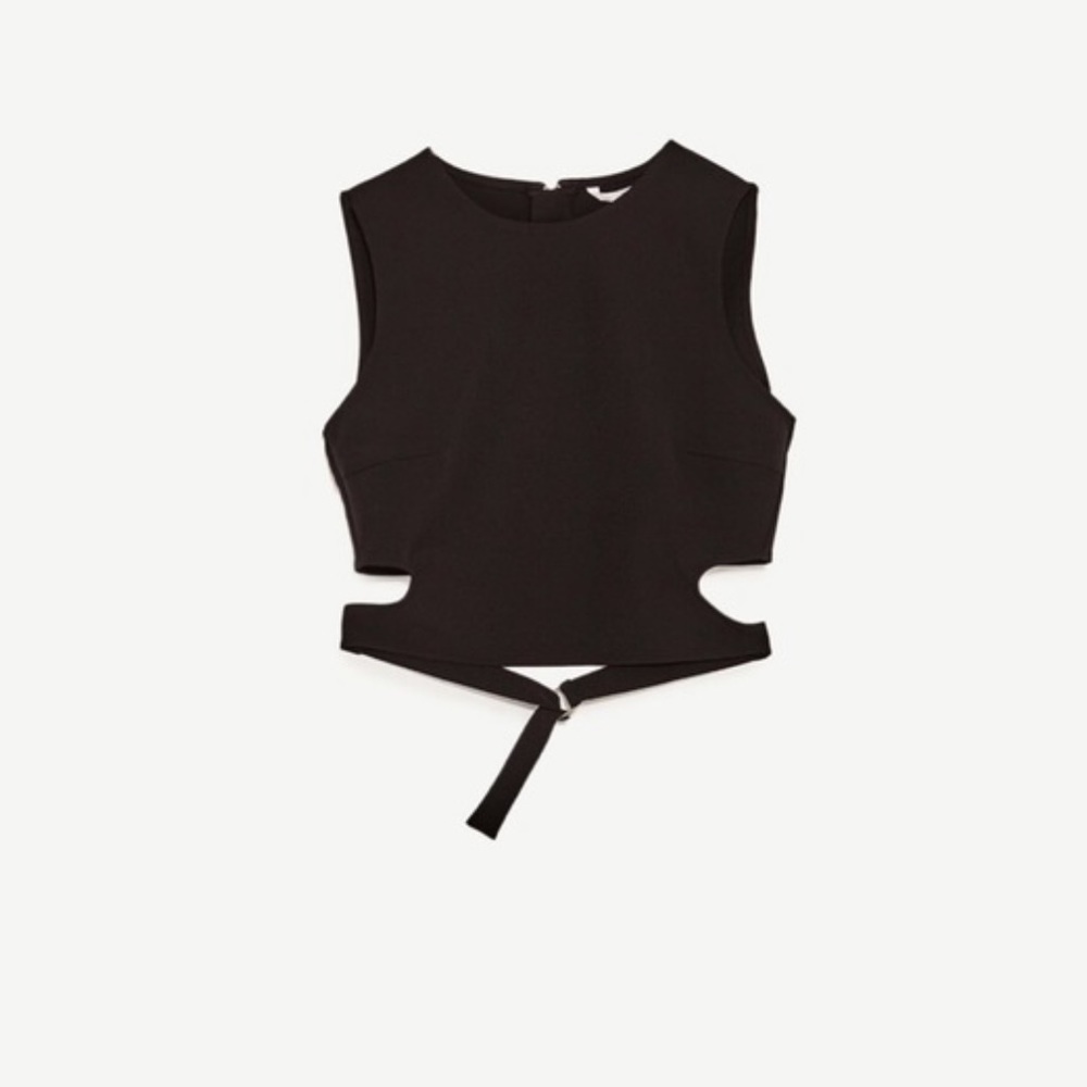 Zara Crop Top With Belt and Buckle